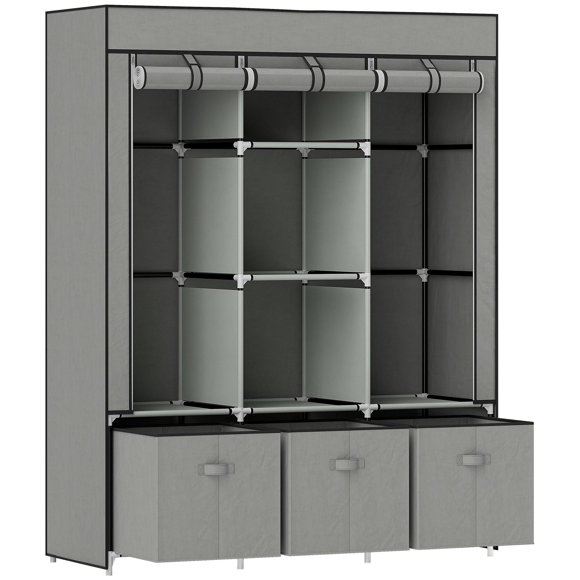 wohnli-moebel-suche-800001337479 Wohnli Möbelsuche - STOFFSCHRANK Stahl Vliesstoff Hellgrau