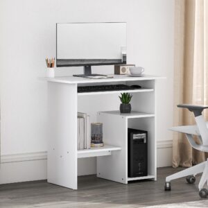 COMPUTERTISCH Spanplatte Weiß Holzwerkstoff HOMCOM Möbel > Tische > Schreibtische > Gamingtische Weiß