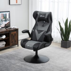 wohnli-moebel-suche-800001337520-1 GAMINGSESSEL Kunstleder Metall Schwarz Textil Vinsetto Möbel > Stühle > Bürostühle > Gamingstühle Schwarz