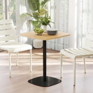 ESSTISCH MDF Stahl Naturholz Holzwerkstoff HOMCOM Möbel > Tische > Esstische Braun