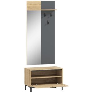 wohnli-moebel-suche-800001338339 Wohnli Möbelsuche - GARDEROBE-SET MDF Spiegel Naturholz