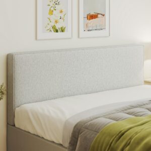 wohnli-moebel-suche-800001338372-1 KOPFTEIL Polyester Eukalyptusholz Cremeweiß Textil HOMCOM Möbel > Betten Weiß