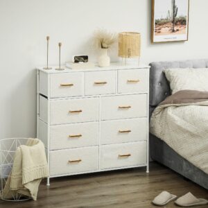 wohnli-moebel-suche-800001338472-1 KOMMODE Polyester Spanplatte Cremeweiß Karton HOMCOM Möbel > Kommoden & Schubladenschränke > Kommoden Weiß