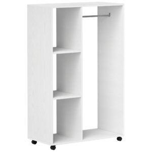 wohnli-moebel-suche-800001338720 Wohnli Möbelsuche - KLEIDERSCHRANK-AUF-ROLLEN Spanplatte Aluminiumlegierung Weiß