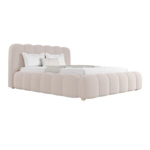 wohnli-moebel-suche-800001343632 Wohnli Möbelsuche - POLSTERBETT Catania 140/200 cm Beige Bouclé inkl Matratze