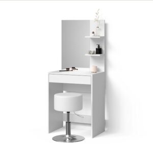 Wohnli Möbelsuche - SCHMINKTISCH Nola Weiß 60 cm mit Hocker