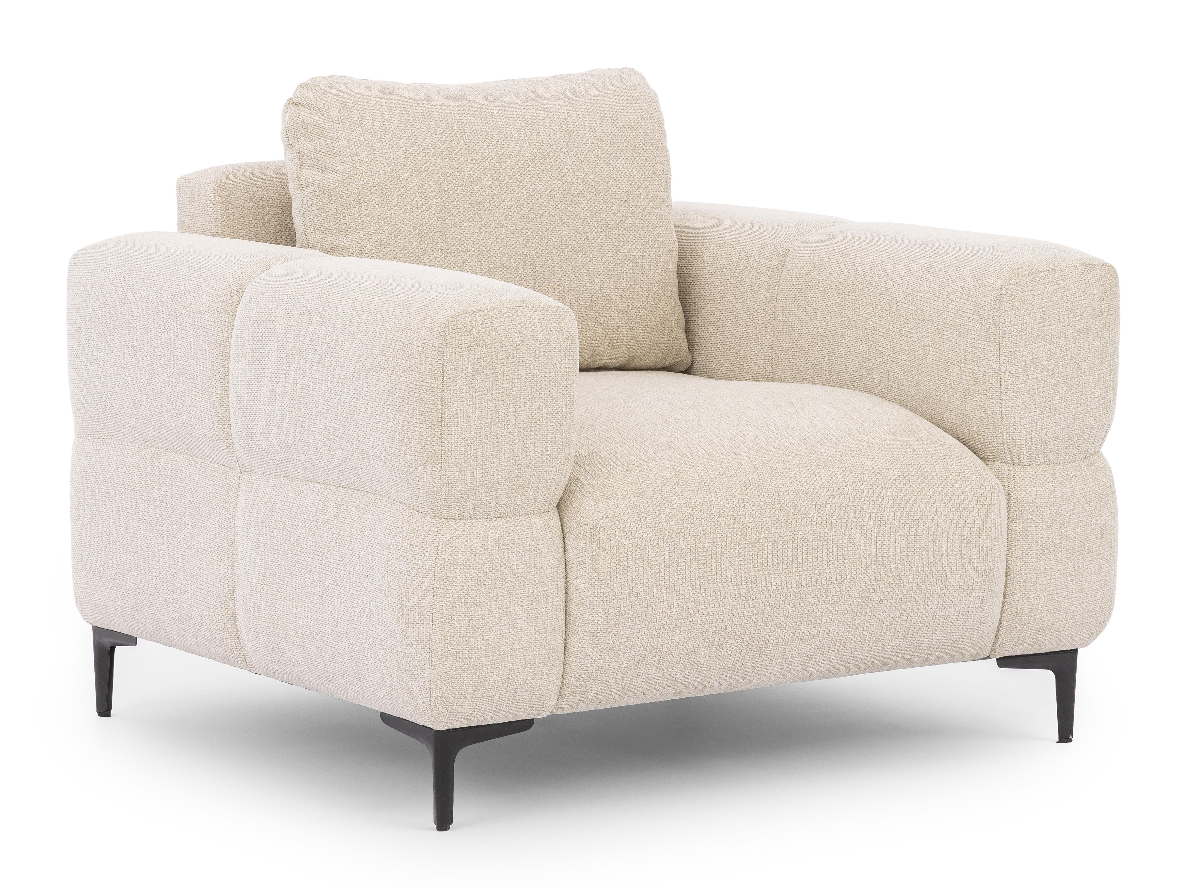 wohnli-moebel-suche-800001347657 Wohnli Möbelsuche - SESSEL Cardea in Bubble-Optik aus weichem Hellbeige Strukturstoff mit hohem Sitzkomfort