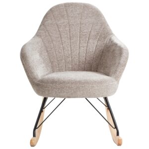 wohnli-moebel-suche-800001347850-1 SCHAUKELSTUHL Taupe Skale Textil Beliani Möbel > Sessel > Relaxsessel Taupe