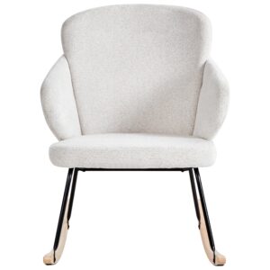 wohnli-moebel-suche-800001347862-1 SCHAUKELSESSEL Cremeweiß Viken Textil Beliani Möbel > Sessel > Relaxsessel Weiß