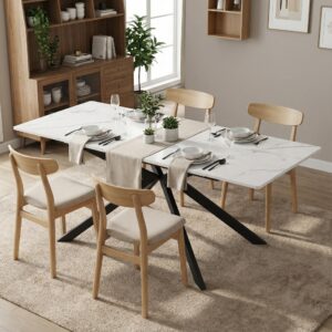 wohnli-moebel-suche-800001350514-1 ESSTISCH ausziehbar 150–180 cm in Marmor-Optik Holzwerkstoff Urban Meuble Möbel > Tische > Esstische Grau