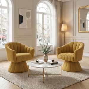 wohnli-moebel-suche-800001350538-1 DREHSTUHL Moderner 360° Taupe mit Cord-Bezug Textil Urban Meuble Möbel > Sessel > Polstersessel Taupe
