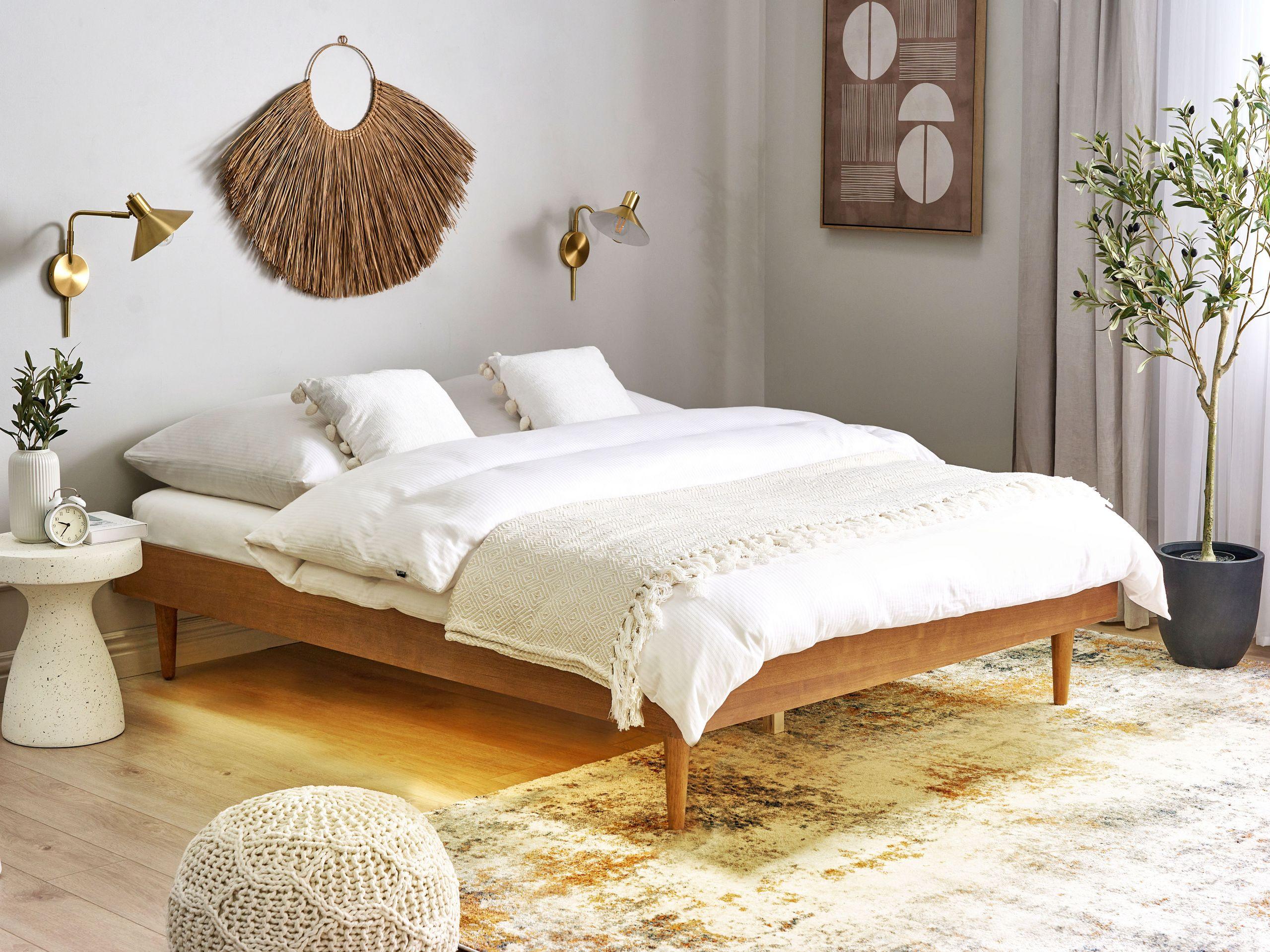BETT 140/200 cm Braun Toucy Holzwerkstoff Beliani Möbel > Betten Braun