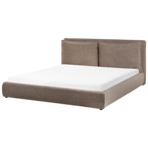 wohnli-moebel-suche-800001350657-1 BETT mit Lattenrost 180/200 cm Braun Bajonna Textil Beliani Möbel > Betten Braun