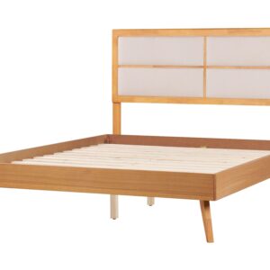 wohnli-moebel-suche-800001350665-1 BETT mit Lattenrost 160/200 cm Hellbraun Poissy Holzwerkstoff Beliani Möbel > Betten Braun