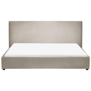 wohnli-moebel-suche-800001353237-1 BETT mit Lattenrost 180/200 cm Taupe Lavaur Textil Beliani Möbel > Betten Taupe
