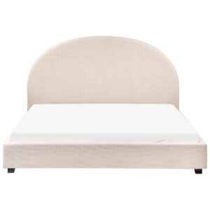 wohnli-moebel-suche-800001353272-1 BETT mit Lattenrost 160/200 cm Hellbeige Vaucluse Textil Beliani Möbel > Betten Beige