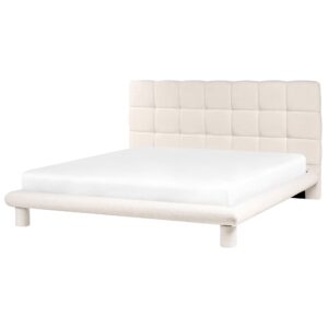 wohnli-moebel-suche-800001353274-1 BETT mit Lattenrost 180/200 cm Cremeweiß Cressat Textil Beliani Möbel > Betten Weiß