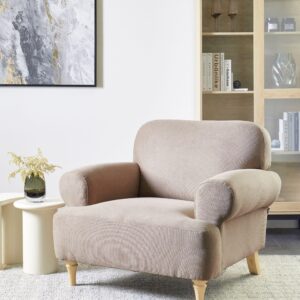 wohnli-moebel-suche-800001353287-1 SESSEL Taupe Kiberg Textil Beliani Möbel > Sessel > Polstersessel Taupe