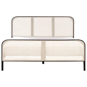 wohnli-moebel-suche-800001353288-1 BETT mit Lattenrost 180/200 cm Hellbraun Gonfaron Holz Beliani Möbel > Betten Schwarz