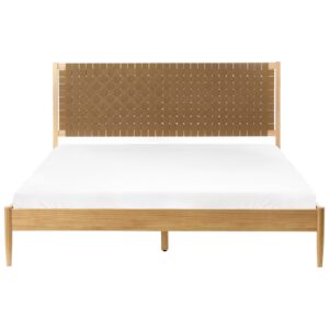 wohnli-moebel-suche-800001353307-1 BETT mit Lattenrost 180/200 cm Hellbraun Brunemont Holz Beliani Möbel > Betten Braun