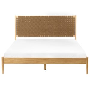 wohnli-moebel-suche-800001353310-1 BETT mit Lattenrost 160/200 cm Hellbraun Brunemont Holz Beliani Möbel > Betten Braun