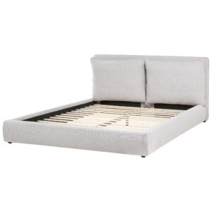 wohnli-moebel-suche-800001353311-1 BETT mit Lattenrost 180/200 cm Hellgrau Bajonna Textil Beliani Möbel > Betten Grau