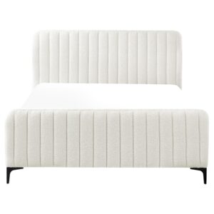 wohnli-moebel-suche-800001353317-1 BETT mit Lattenrost 140/200 cm Cremeweiß Lunan Textil Beliani Möbel > Betten Weiß
