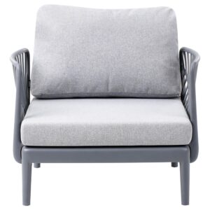 wohnli-moebel-suche-800001353331-1 SESSEL Hellgrau Saturnia Kunststoff Beliani Möbel > Sessel > Polstersessel Grau