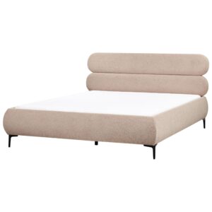 wohnli-moebel-suche-800001353337-1 BETT mit Lattenrost 180/200 cm Taupe Lessay Textil Beliani Möbel > Betten Taupe
