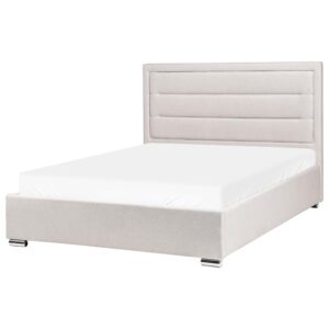 wohnli-moebel-suche-800001353368-1 BETT mit Stauraum 140/200 cm Hellbeige Rouen Textil Beliani Möbel > Betten Beige
