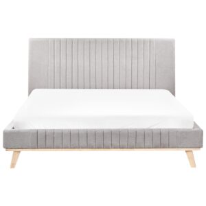wohnli-moebel-suche-800001353370-1 BETT mit Lattenrost 160/200 cm Hellgrau Talence Textil Beliani Möbel > Betten Grau
