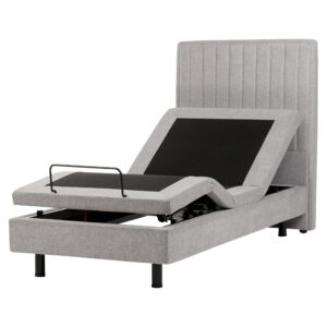 Wohnli Möbelsuche - BETT 90/200 cm Hellgrau Duke II
