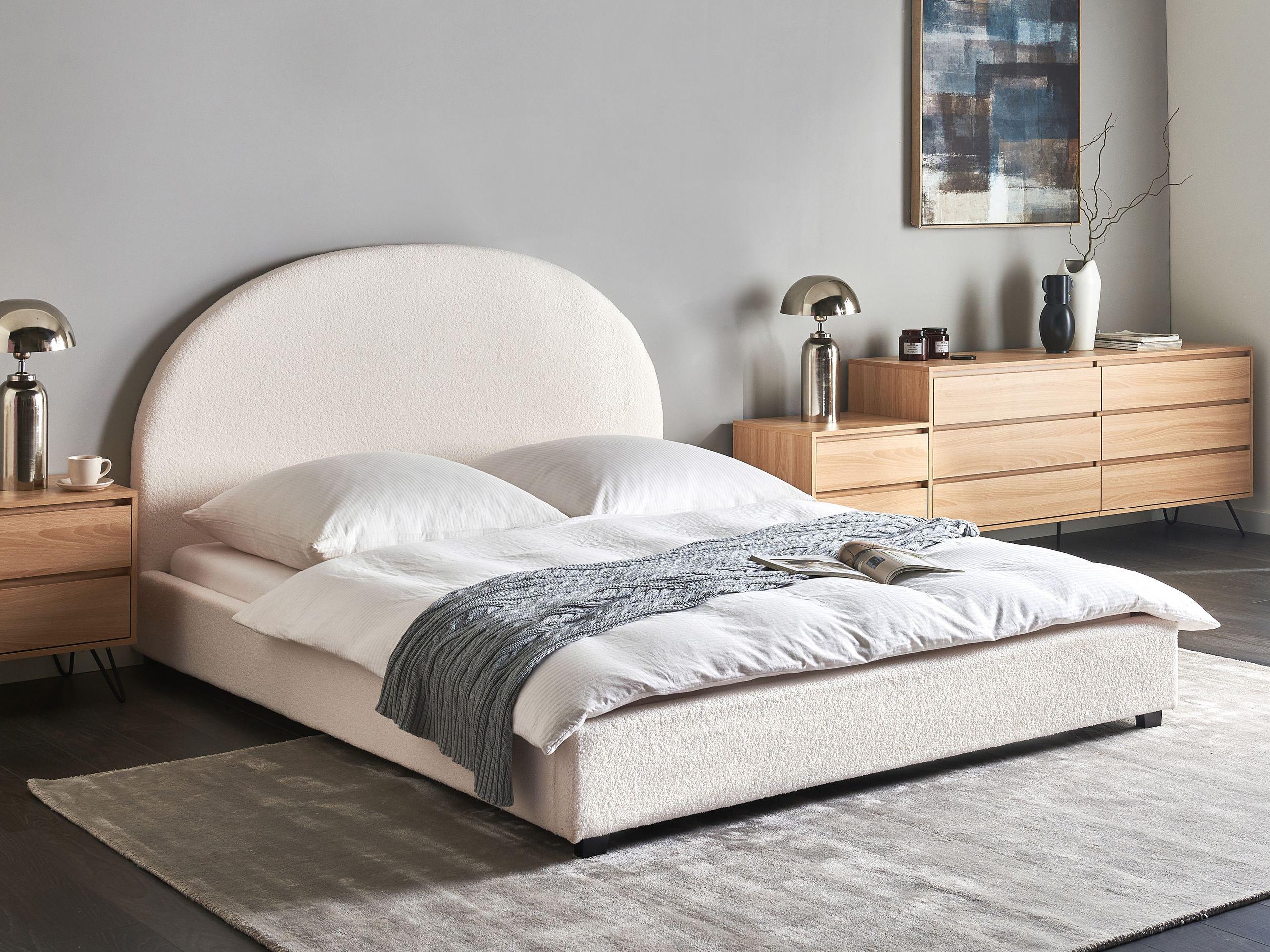 wohnli-moebel-suche-800001353475-1 WASSERBETT 160/200 cm Cremeweiß Vaucluse Textil Beliani Möbel > Betten Weiß