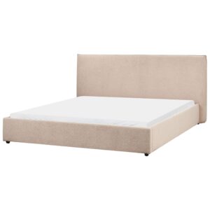 wohnli-moebel-suche-800001353505-1 BETT mit Lattenrost 180/200 cm Taupe Lavaur Textil Beliani Möbel > Betten Taupe