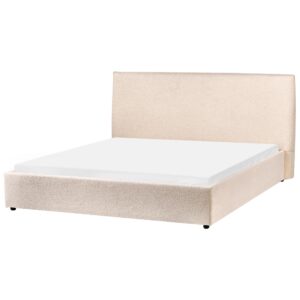 wohnli-moebel-suche-800001353510-1 BETT mit Lattenrost 160/200 cm Beige Lavaur Textil Beliani Möbel > Betten Beige