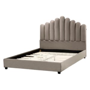 wohnli-moebel-suche-800001353515-1 BETT mit Lattenrost 140/200 cm Taupe Vincennes Textil Beliani Möbel > Betten Taupe