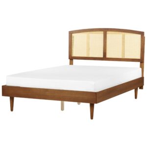 wohnli-moebel-suche-800001353526-1 BETT 140/200 cm Braun Varzy Holz Beliani Möbel > Betten Braun