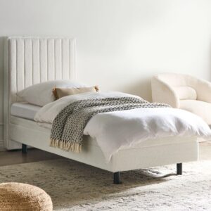 wohnli-moebel-suche-800001353540-1 BETT 80/200 cm Cremeweiß Duke II Textil Beliani Möbel > Betten Weiß