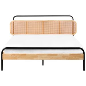 wohnli-moebel-suche-800001353553-1 BETT mit Lattenrost 160/200 cm Hellbraun Boussicourt Holz Beliani Möbel > Betten Braun