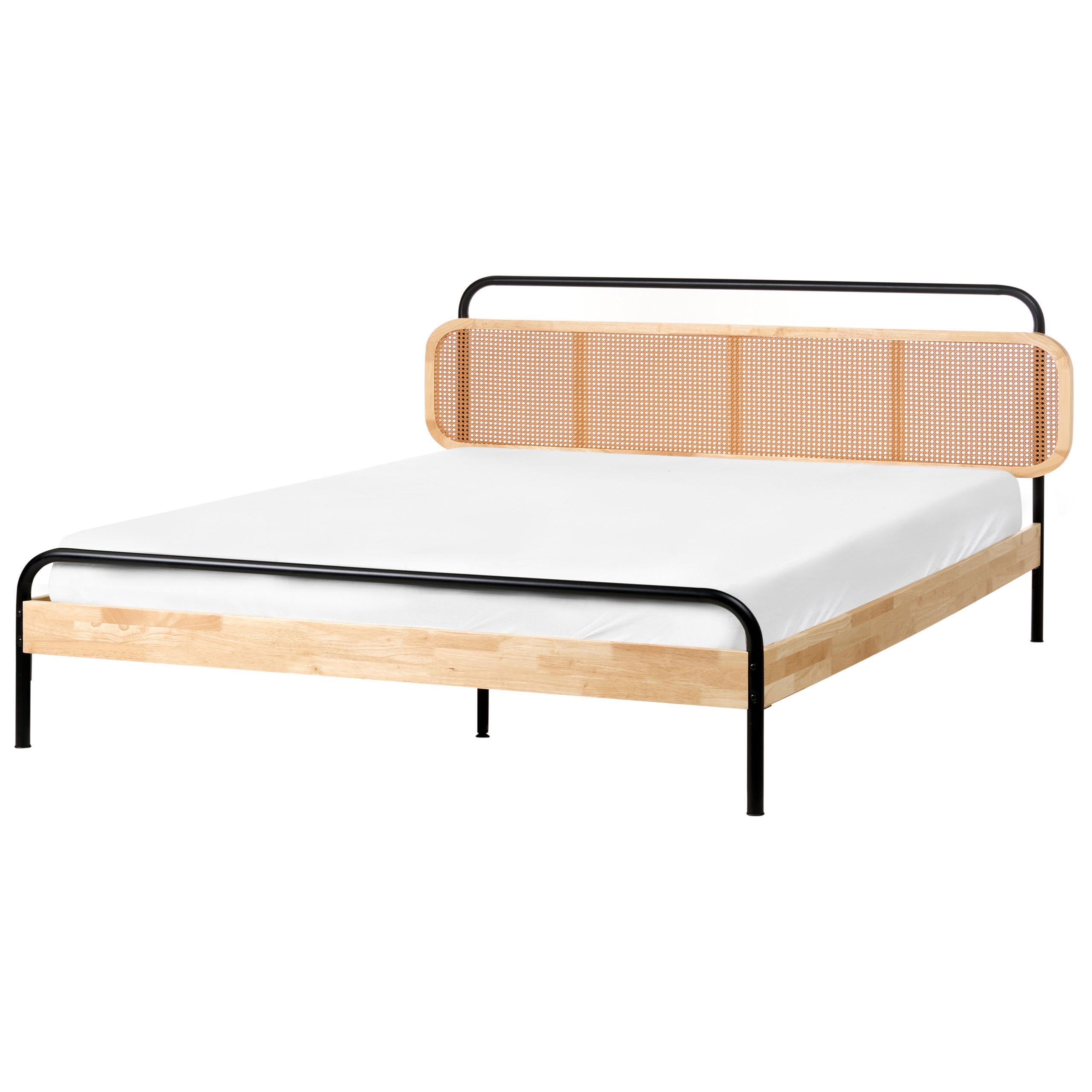 Wohnli Möbelsuche - BETT mit Lattenrost 180/200 cm Hellbraun Boussicourt