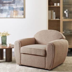 wohnli-moebel-suche-800001353605-1 SESSEL Hellbraun Ellede Textil Beliani Möbel > Sessel > Polstersessel Braun