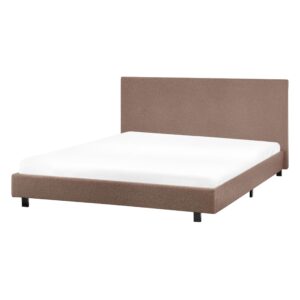 wohnli-moebel-suche-800001353609-1 BETT mit Lattenrost 140/200 cm Braun Albi Textil Beliani Möbel > Betten Braun