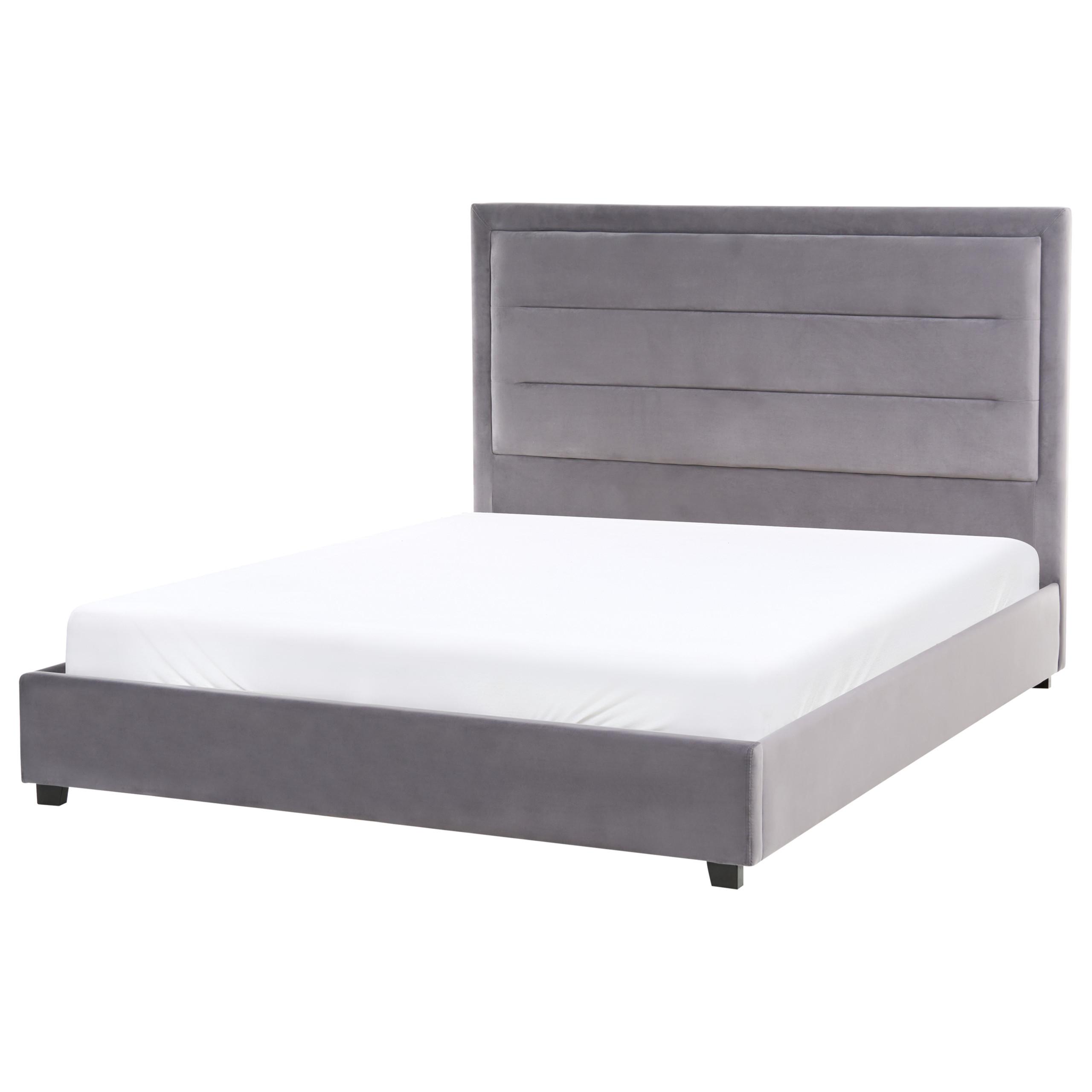 Wohnli Möbelsuche - BETT mit Lattenrost 140/200 cm Dunkelgrau Rouen