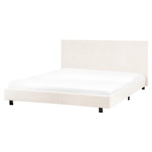 wohnli-moebel-suche-800001353615-1 BETT mit Lattenrost 160/200 cm Cremeweiß Albi Textil Beliani Möbel > Betten Weiß