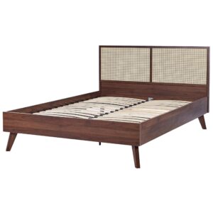 wohnli-moebel-suche-800001353618-1 BETT mit Lattenrost 140/200 cm Braun Monpazier Holzwerkstoff Beliani Möbel > Betten Braun