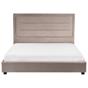 wohnli-moebel-suche-800001353619-1 BETT mit Lattenrost 160/200 cm Taupe Rouen Textil Beliani Möbel > Betten Taupe