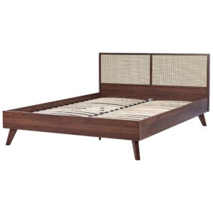 wohnli-moebel-suche-800001353626-1 BETT mit Lattenrost 180/200 cm Braun Monpazier Holzwerkstoff Beliani Möbel > Betten Braun