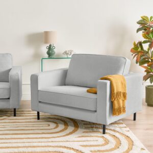 wohnli-moebel-suche-800001353691-1 SESSEL Hellgrau Savalen Textil Beliani Möbel > Sessel > Polstersessel Grau