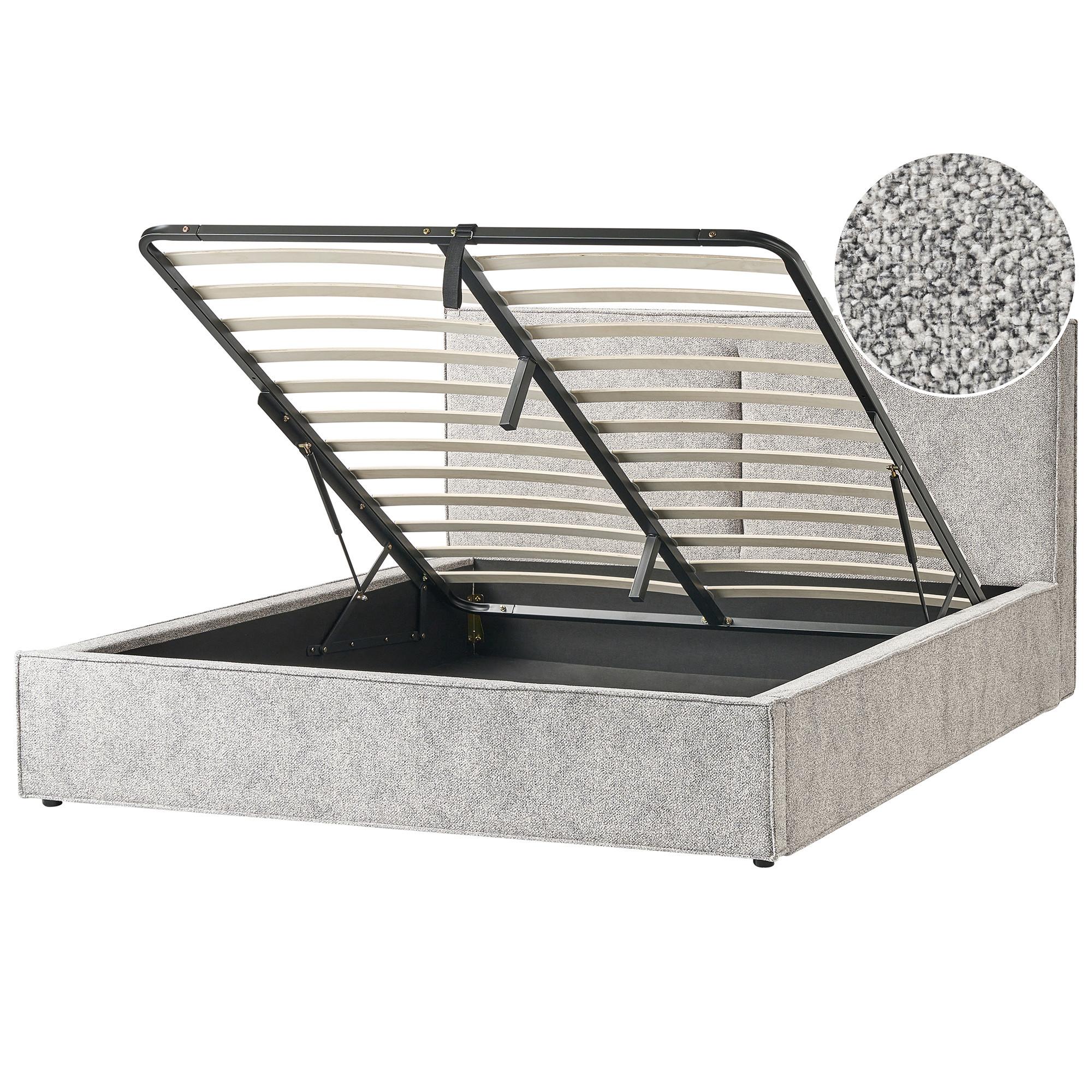 Wohnli Möbelsuche - BETT mit Stauraum 180/200 cm Schwarz Moissac