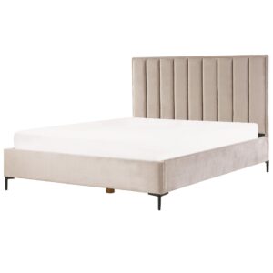 wohnli-moebel-suche-800001353784-1 BETT mit Stauraum 180/200 cm Taupe Sezanne Textil Beliani Möbel > Betten Taupe
